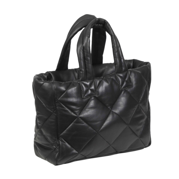 EXCEPT YEMEN - SMALL PADDED GENUINE LEATHER SHOPPING BAG
