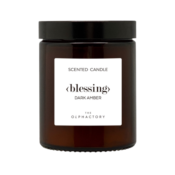 Scented candle - blessing dark amber