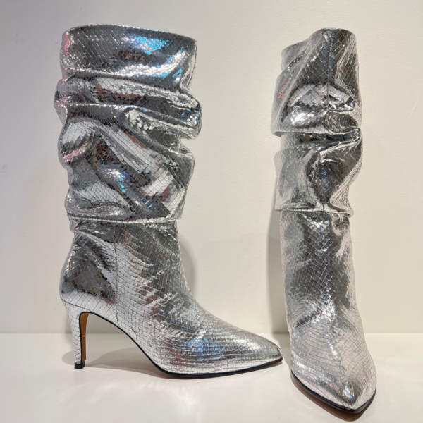 Toral_Textured_Champagne_Boots_Zilver