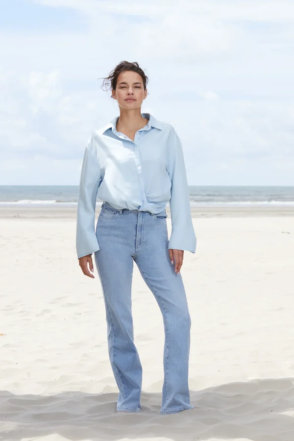 Homage_Flowy_Tuck_In_Blouse_Blue