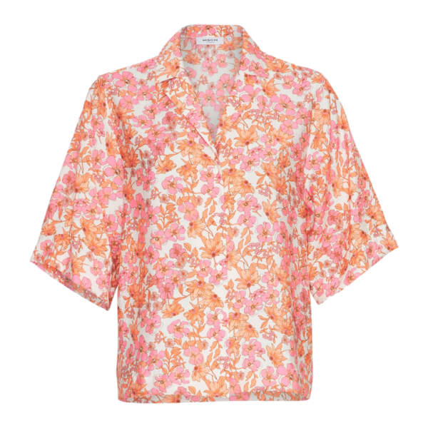 Moss_Copenhagen_Adanaya_Ladonna_2/4_Shirt_Flower_Orange_Pink