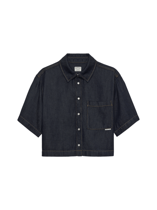 Catwalk Junkie - Short sleeve denim blouse