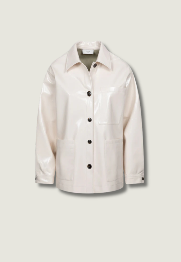 ÂME Nope Fake Leather Jacket | Off white