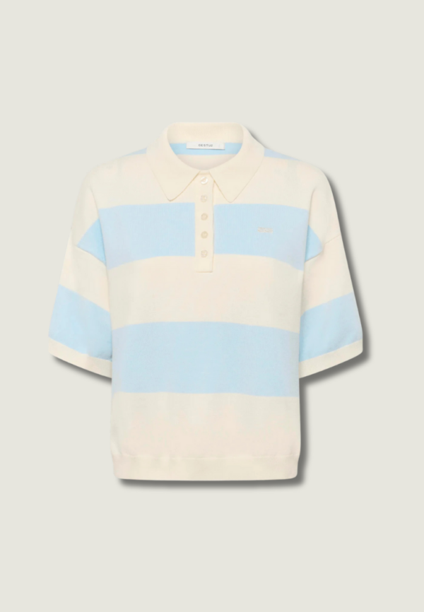 GESTUZ Maia Pullover | Blue Finch Striped