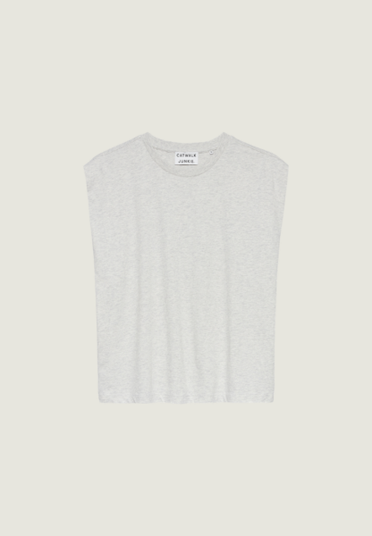 CATWALK JUNKIE Folded shoulder Singlet | Light Grey