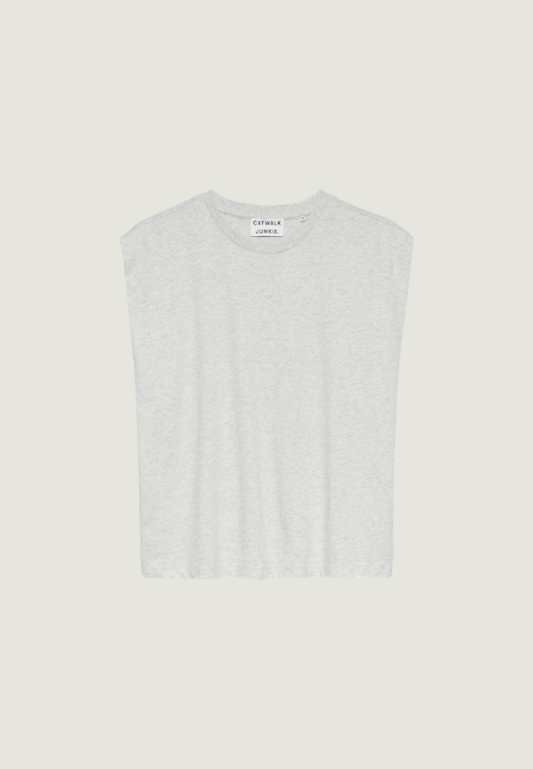 CATWALK JUNKIE Folded shoulder Singlet | Light Grey
