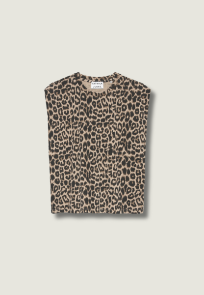 CATWALK JUNKIE Folded shoulder Singlet | Leopard
