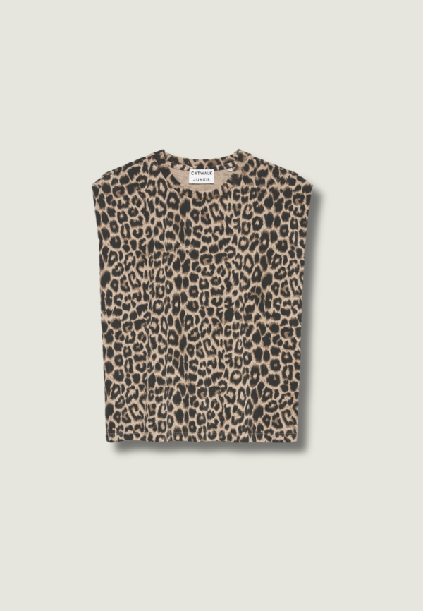 CATWALK JUNKIE Folded shoulder Singlet | Leopard
