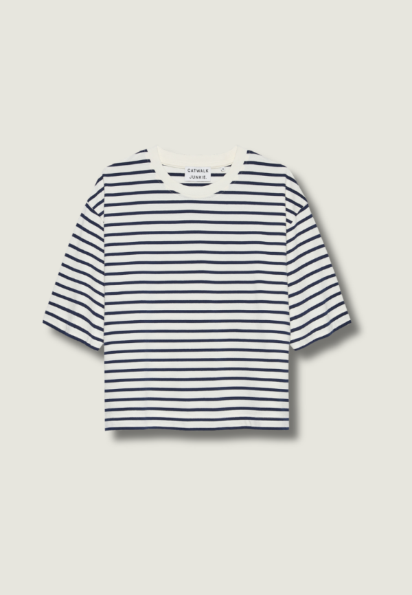 CATWALK JUNKIE Loose fit striped T-shirt | Navy