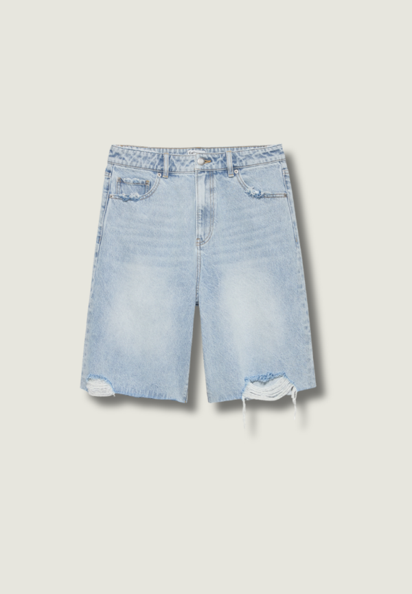 CATWALK JUNKIE Loose Fit Damaged Jorts | Blue