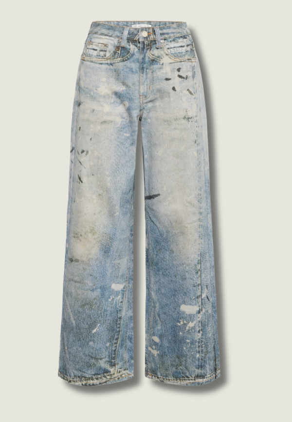 GESTUZ Cornelia HW Wide Jeans | Printed denim Blue