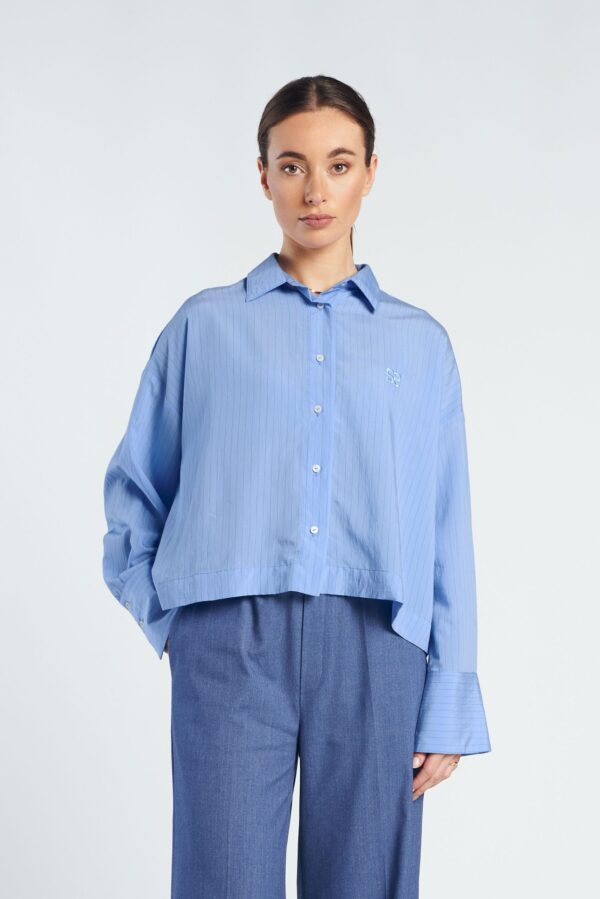 SPOOQ Paula Blouse | Blue Stripe