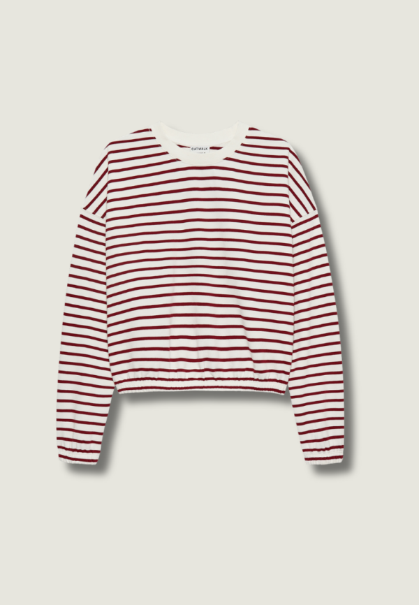 CATWALK JUNKIE Striped Sweater | Rhubarb