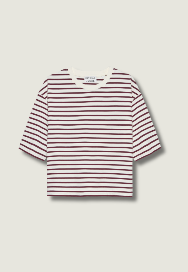 CATWALK JUNKIE Loose fit striped T-shirt | Winetasting