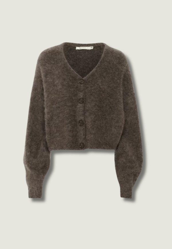 GESTUZ Debbie Cardigan | Chestnut Melange