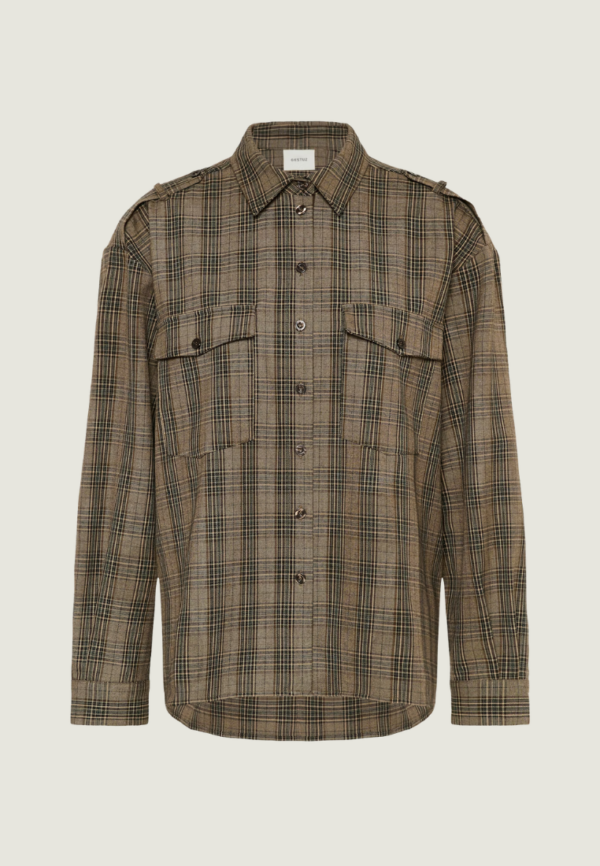 GESTUZ Alizia Shirt | Brown check