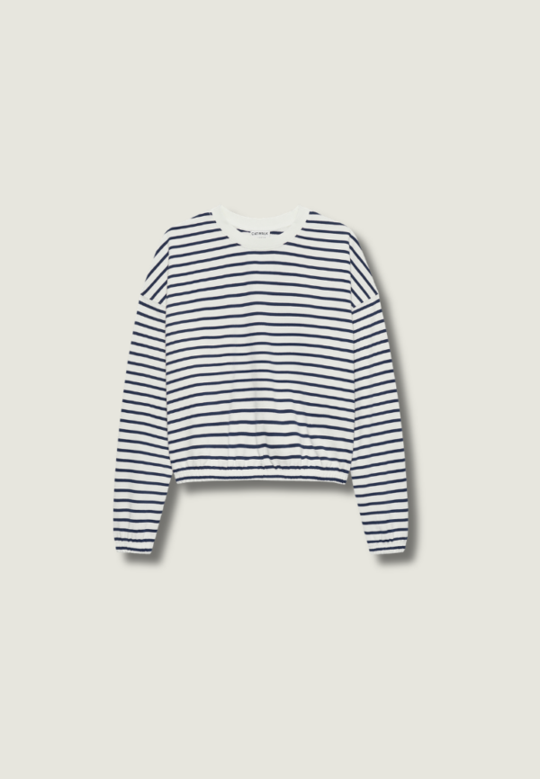 CATWALK JUNKIE Striped Sweater | Navy
