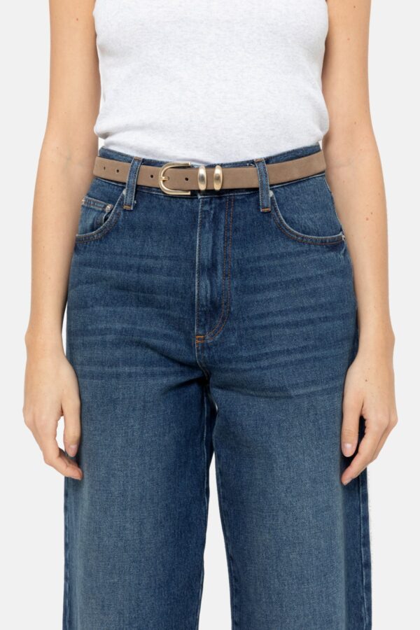 ÂME Leon Leather Belt | Taupe