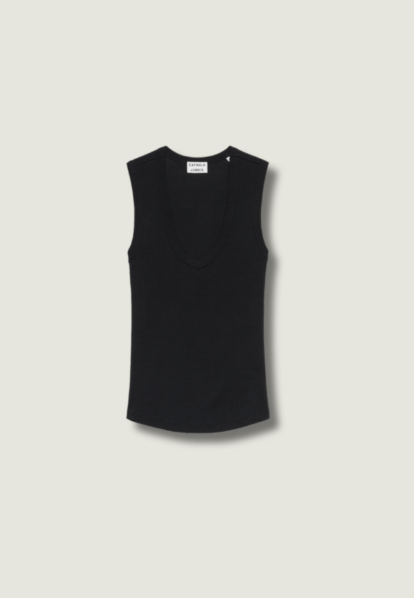 CATWALK JUNKIE V-neck Singlet | Black
