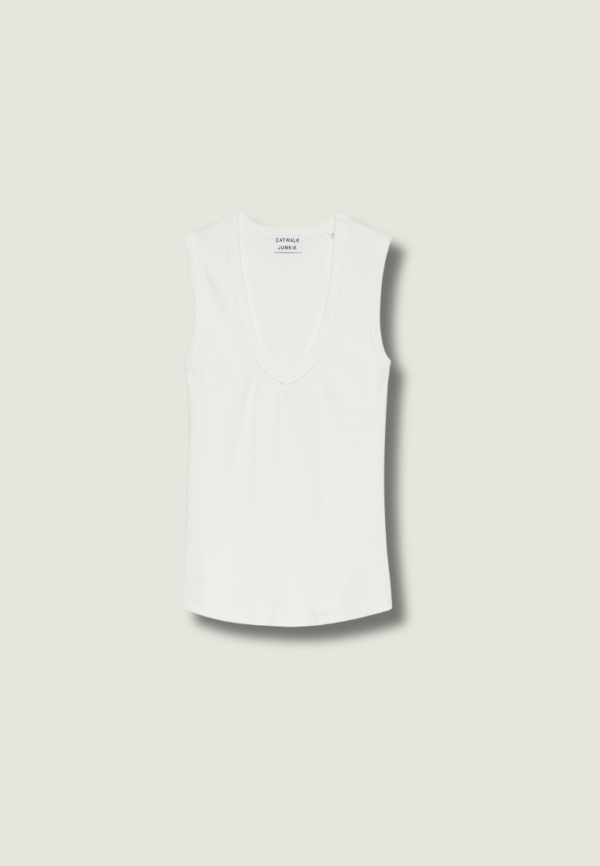 CATWALK JUNKIE V-neck Singlet | Off White